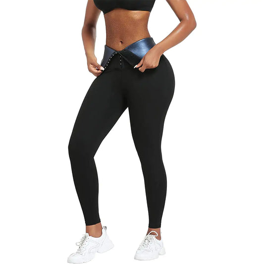 High-Waist Neoprene Fitness Leggings